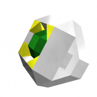 3d model - blocky ear ring