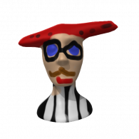3d model - French Dude in a Berret