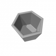 3d model - hexagon planter