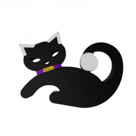 3d model - gatito negro de la suerte
