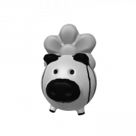 3d model - zebra flower pig 