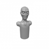 3d model - barely finished old man