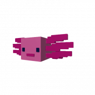 3d model - Minecraft Axolotl Evelyn