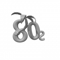 3d model - 80s logo 3d fixed