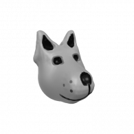 3d model - Cabeza de perro o lobo