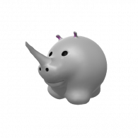 3d model - rinoceronde kawai