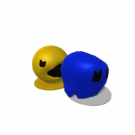 3d model - pac man and blinky