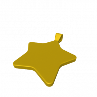 3d model - star pendant 30 mm