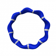 3d model - White blue wave bracelet 