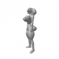 3d model - śmiszna pani